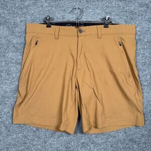Eddie Bauer Mens 38 Horizon Guide Wander Tawny Shorts Khaki Brown Nylon Stretch